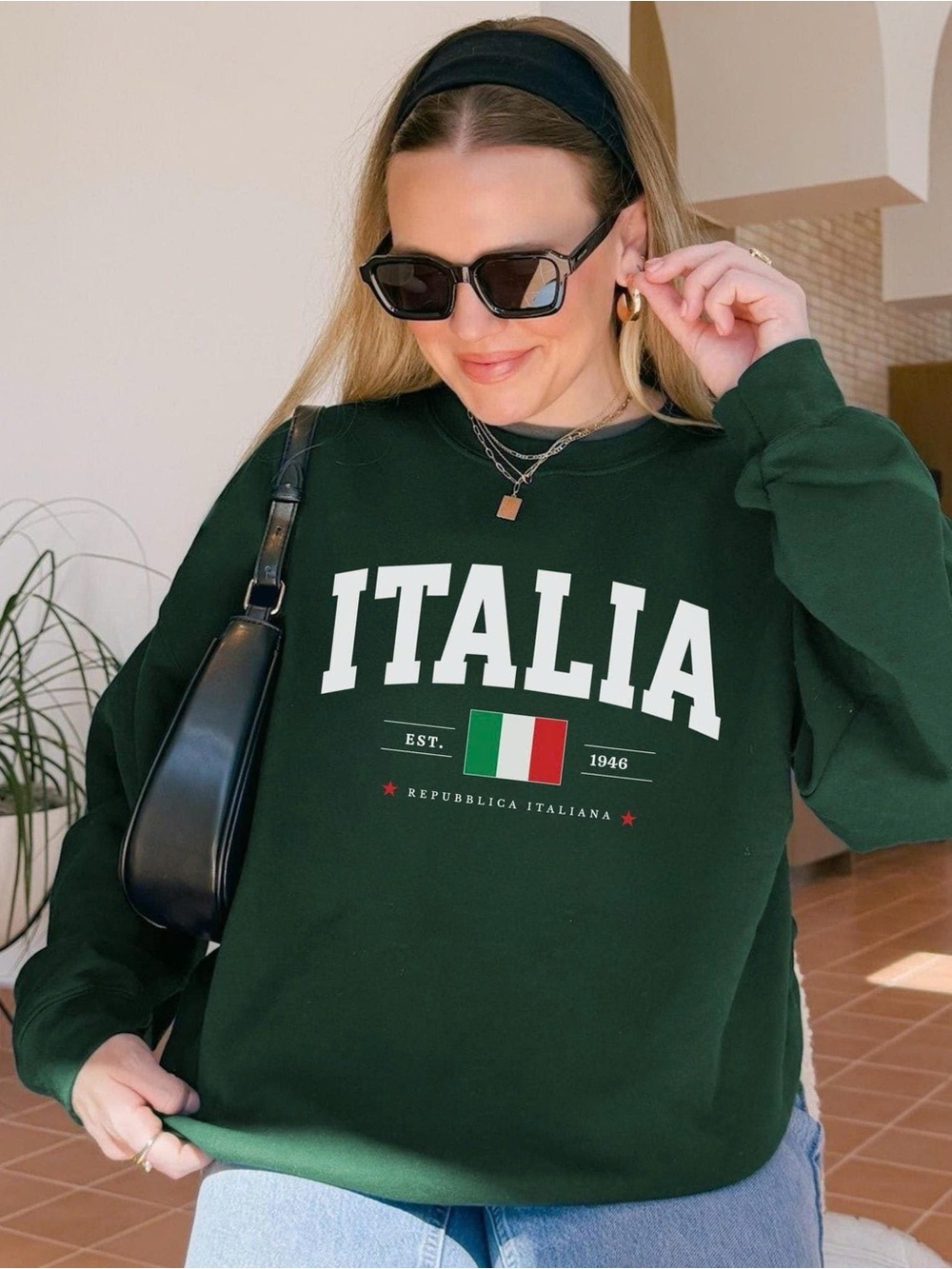 Italia Graphic Sweatshirt -Green